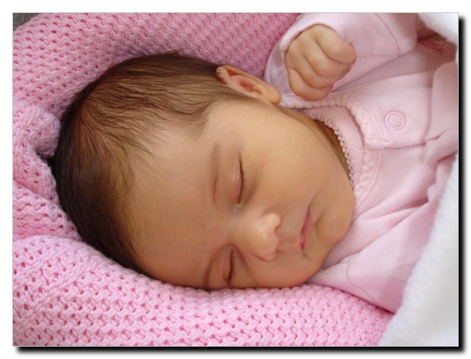 Week 3 - Sound asleep after bath. Top marks for Johnson's Lavender & Camomile Bubble Bath. A life saver!