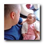 Week 6 - the exact first time I smiled at Daddy