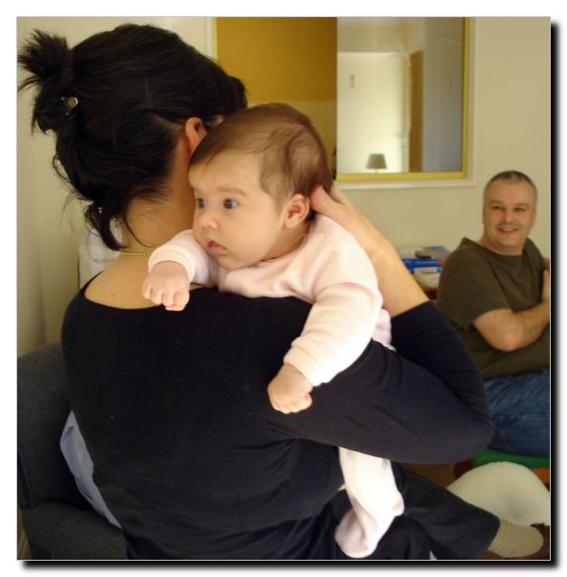 Week 6 - Then I had a go with Auntie Paula. She is just the best for cuggles. 