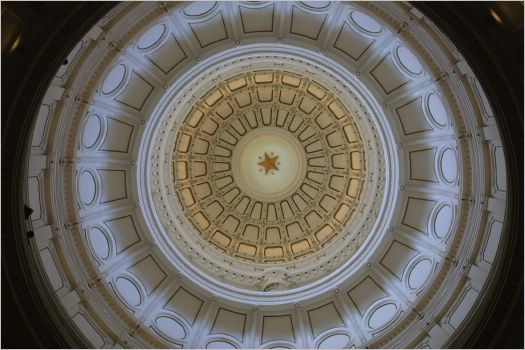 The dome of the Texas State Building from inside. To give you an idea of how big it was - 8ft from the tip of the Star to the middle!  