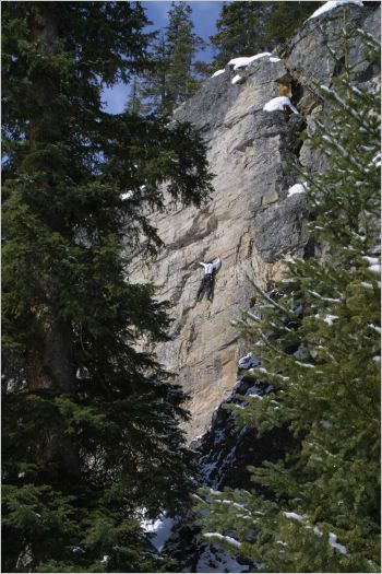 Can you see the rock climber!