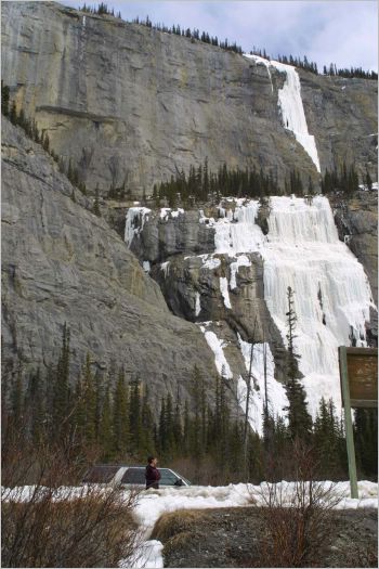 Route 1: Native Americans called this Weeping Wall. It's frozen!