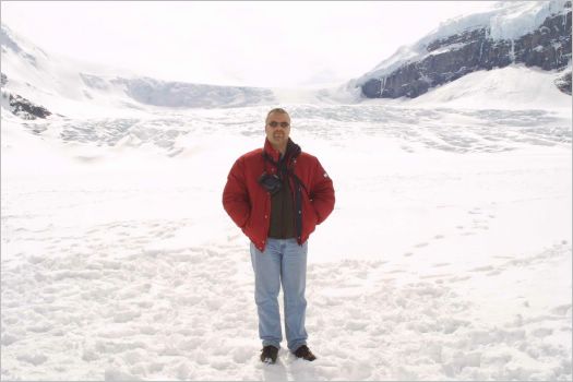 Look at me standing on ice 400 years old and over 300 metres (1000 ft) thick! Wow!