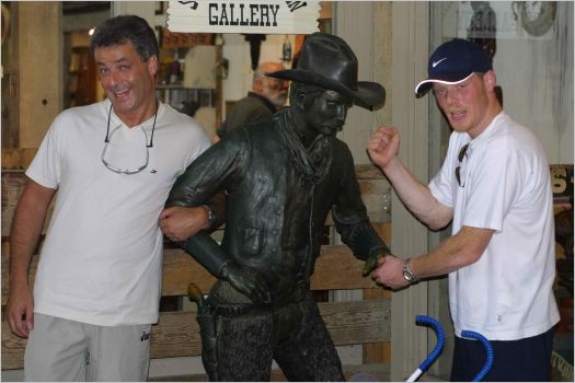 John and Brian hang with the local cowboy