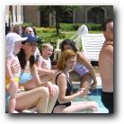 The clan in the Hilton Garden Hotel Pool