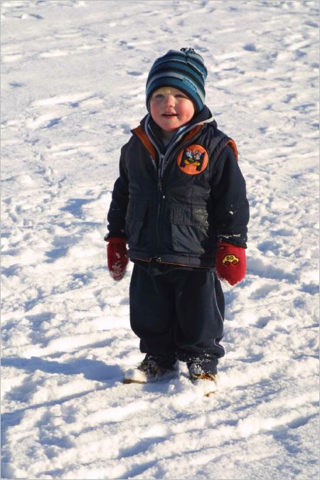Kyle was so well insulated that he was hot from running around