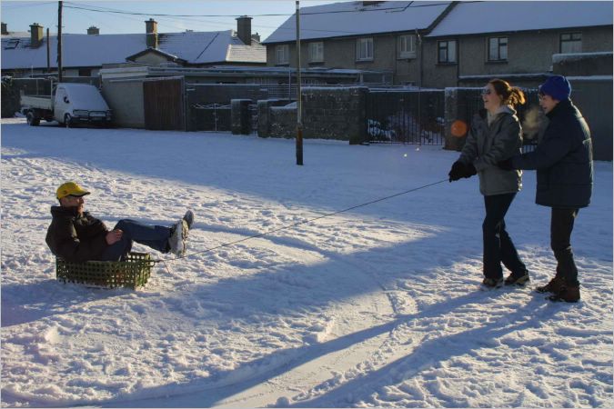 Rachel and Imelda tried to pull Brian but the old (GTM) box couldn't take it and gave in!