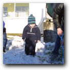 Imelda, Kyle and Brian tried to build a snowman