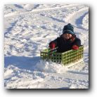 The snow went through the holes in the box which didn't help with the aerodynamics
