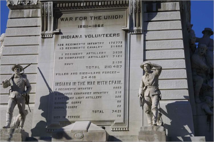 We sat on the steps underneath this War for the Union Memorial 1861-1865 in Indianapolis city centre and watched the crowds go by.