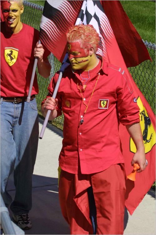 A Tifosi! That's Italian for Ferrai fan.