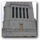 There are many memorials in Indianapolis. This is the War Memorial. 
