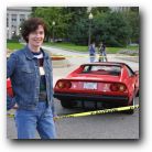 Look at me standing in front of a Ferrari with a Schumi Reg! I wonder if it belonged to him?