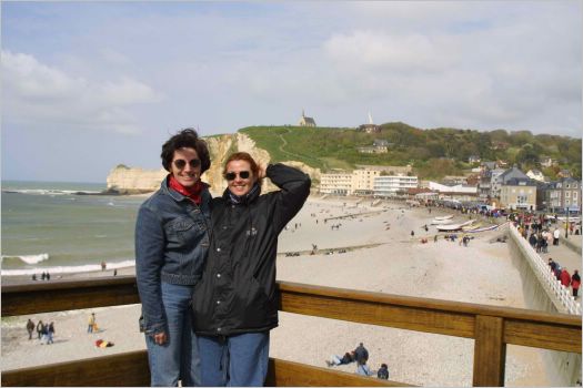 Imelda to left and Trish strike a pose.