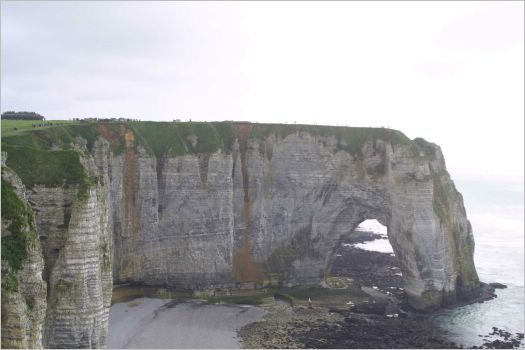 Patricia, Imelda and Stuart ambled to the top of this cliff in a gale of a wind!