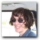 Imelda in 80's shades and knotty hair from the wind!