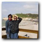 Imelda to left and Trish strike a pose.