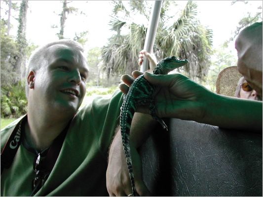 Stuart and baby Alligator