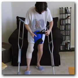 My knee was very swollen for a week following surgery. It had a lot of fluid buildup which ached and ached! Poor me! 