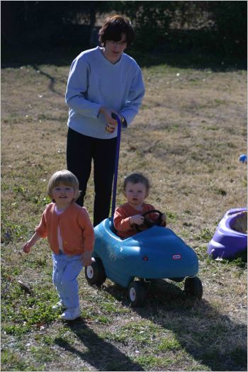 And we all went around the garden!