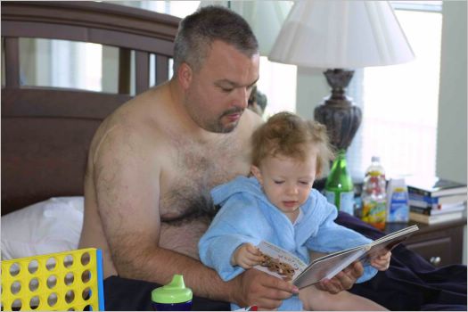 Buddy reads D.A. a story!