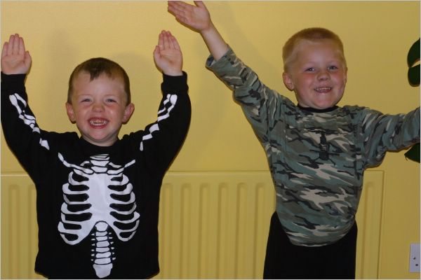 Jordan and Kyle in Jammies!