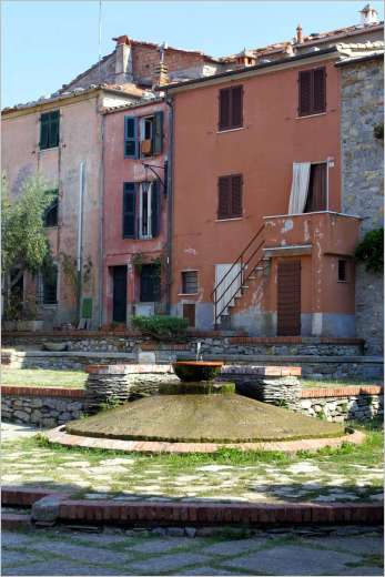 This tiny village, Montemarcello, was bombed during World War Two and lost many men in the war. 