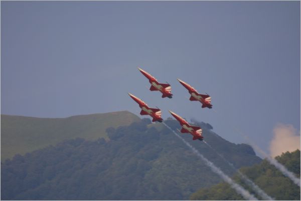 I just like the smoke trails as they head off into the sky.