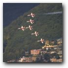 A little V formation over Lugano city.