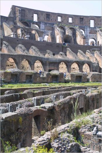 Inside the Colliseum.