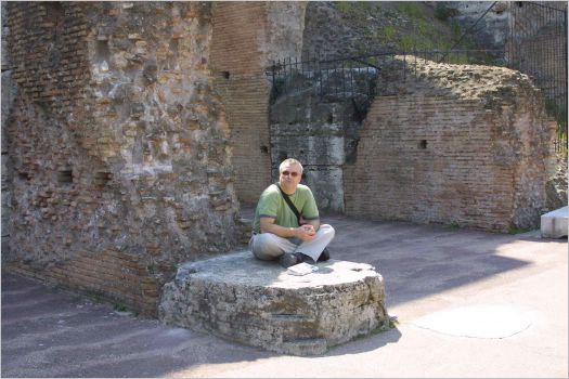 A little Irish pixie in the Colliseum. 