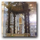 The Vatican alter under Bernini's canopy. Only the Pope may celebrate mass at this alter. 