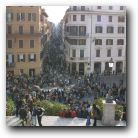 View from the top of the Spanish Steps. People just sit and people watch. Very busy place. 