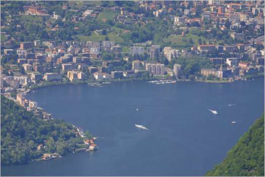Close up of Lugano city. We live on the left of the picture.