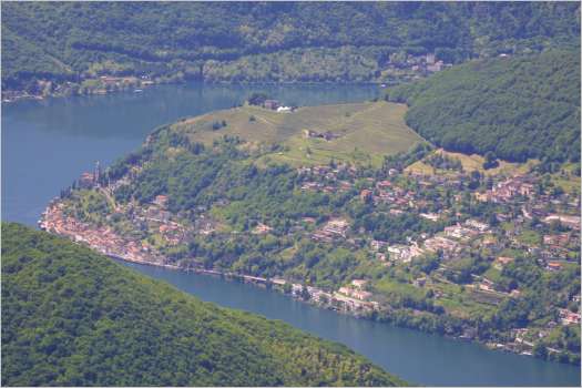 To the left is Italy and the right is Switzerland.