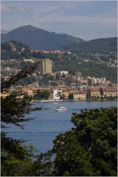View of Lake Lugano from our apartment balcony.  
