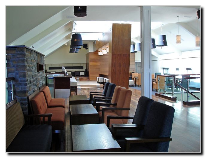 Another view of upstairs Bar seating area