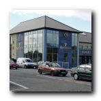 View of building front as you enter the road. To the left of the picture is Galway Crystal factory (not in view). 