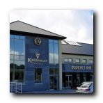 Front of building - Kings Valley Hotel logo and Bodkin's Bar