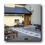There I am in the Beer Garden. It is September after all so it was a bit chilly for sipping beer