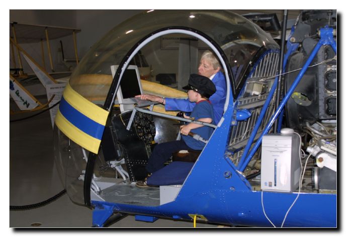 Pilot Gavin gets a demo in the Helicopter