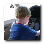 Pilot Gavin takes off at the Aeronautical Museum