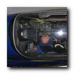 Gavin in a fighter jet cockpit