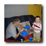 Stuart and Jordan play lego