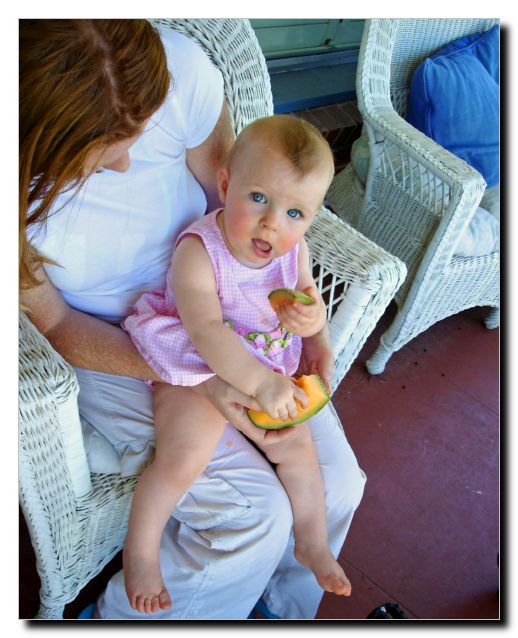 Rylie loved munching on Melon as she was teething at the time
