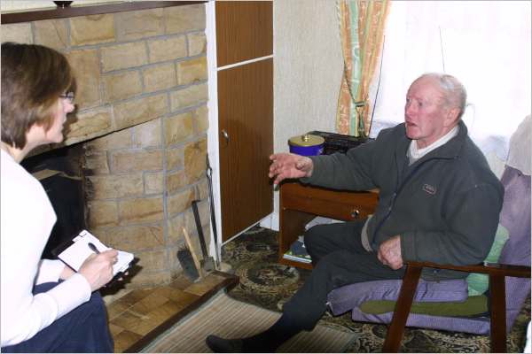 Sitting by the fire shooting the breeze