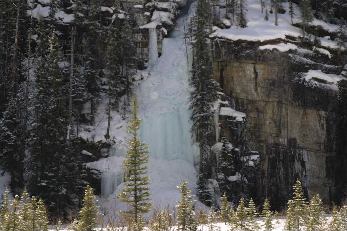 Frozen waterfall, Lake Louise